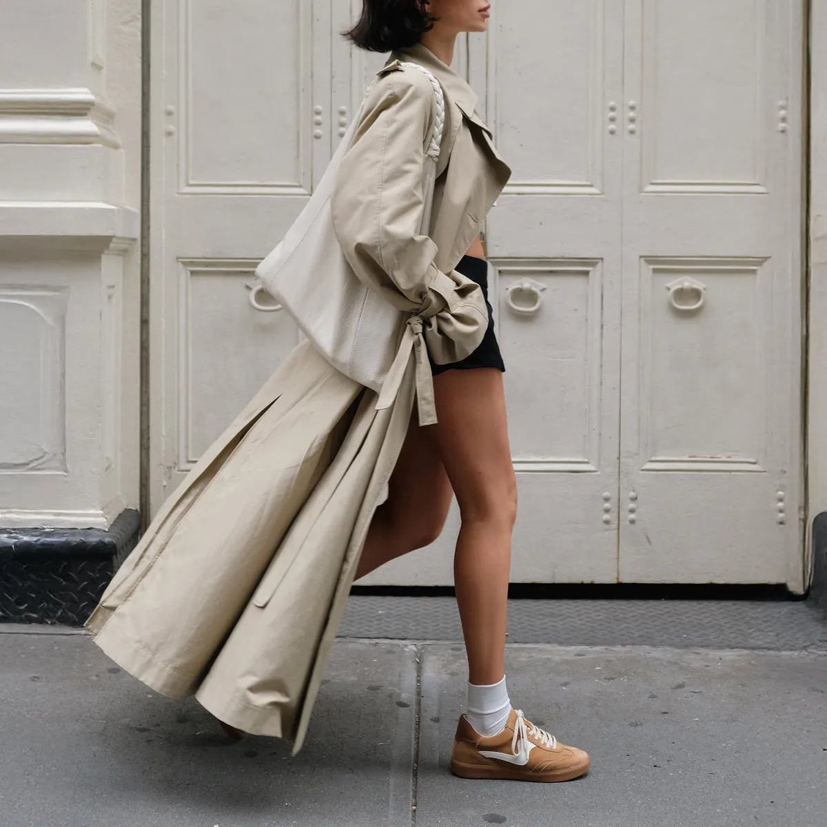 SNEAKERS NOTICE EN DAIM BRUN