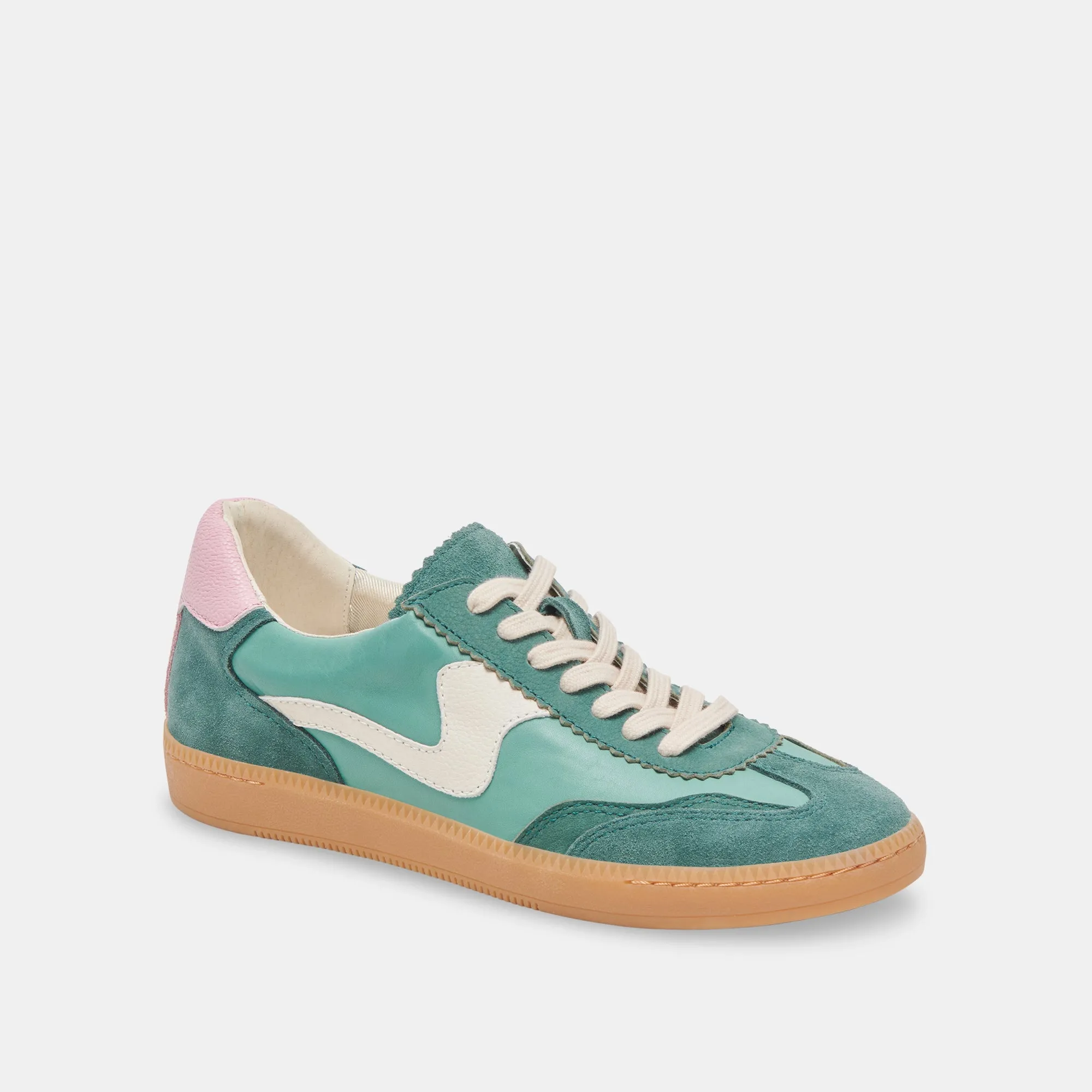 SNEAKERS NOTICE EN DAIM VERT