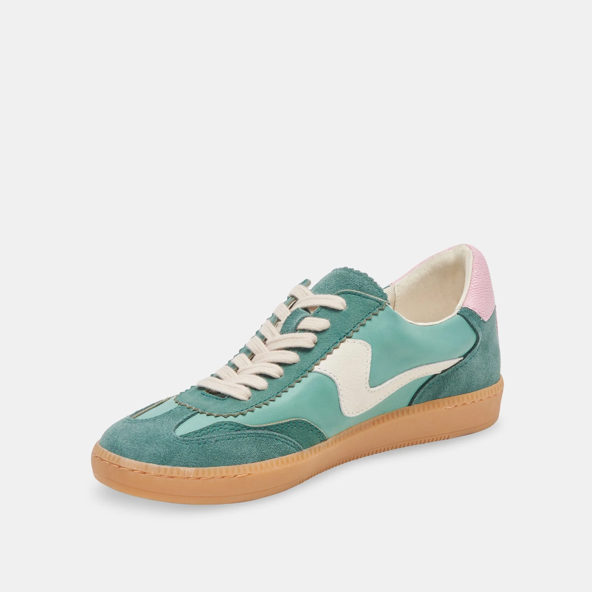SNEAKERS NOTICE EN DAIM VERT