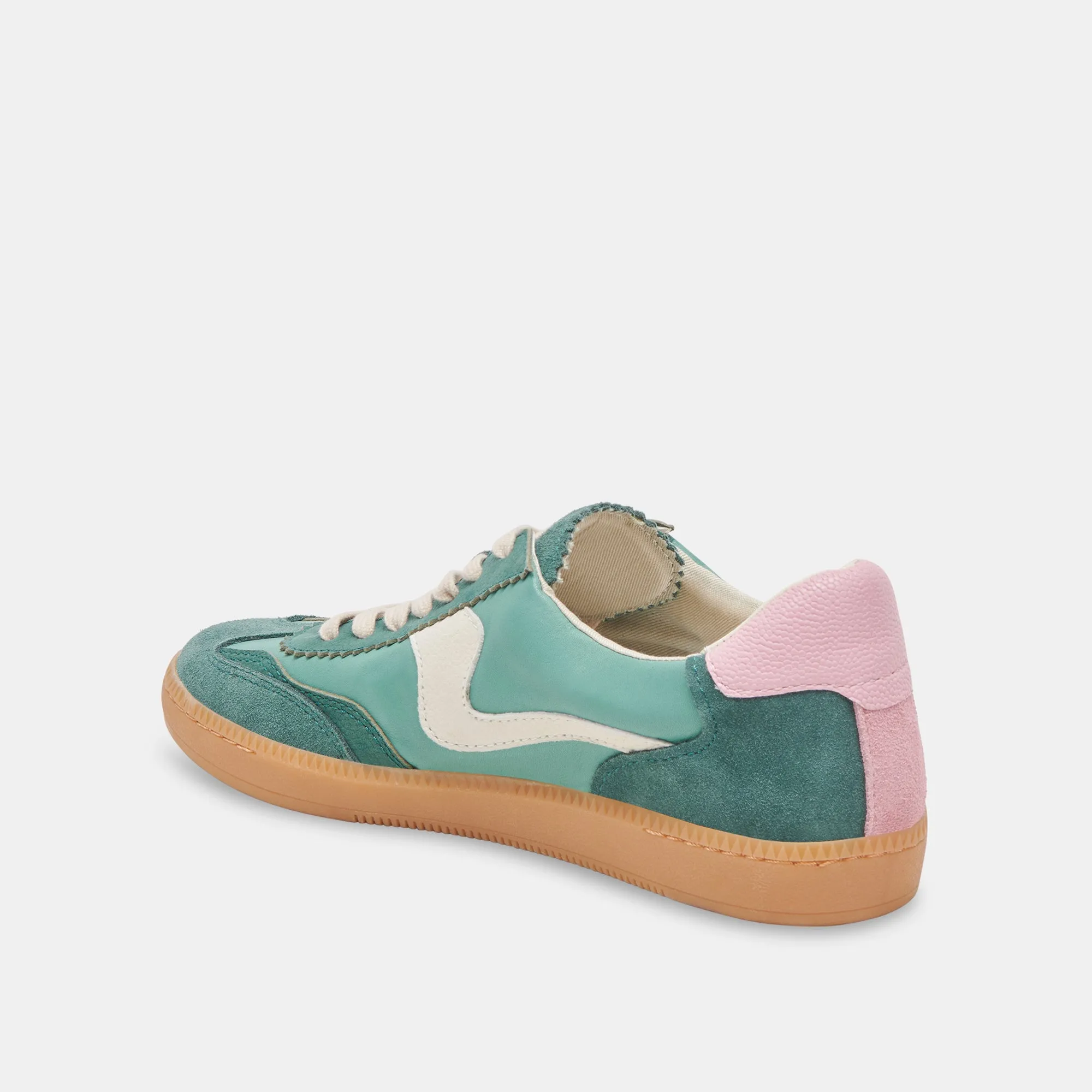 SNEAKERS NOTICE EN DAIM VERT