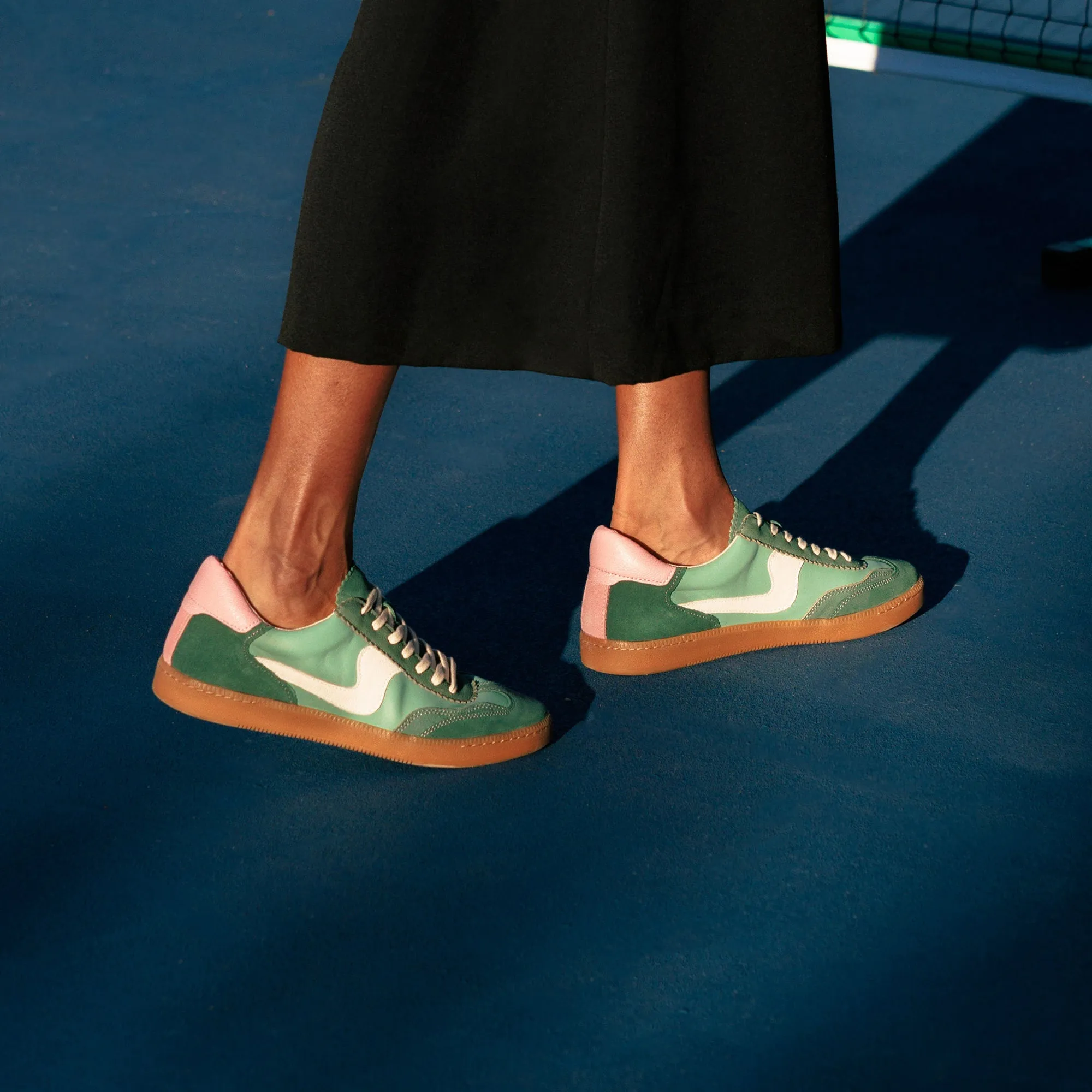 SNEAKERS NOTICE EN DAIM VERT