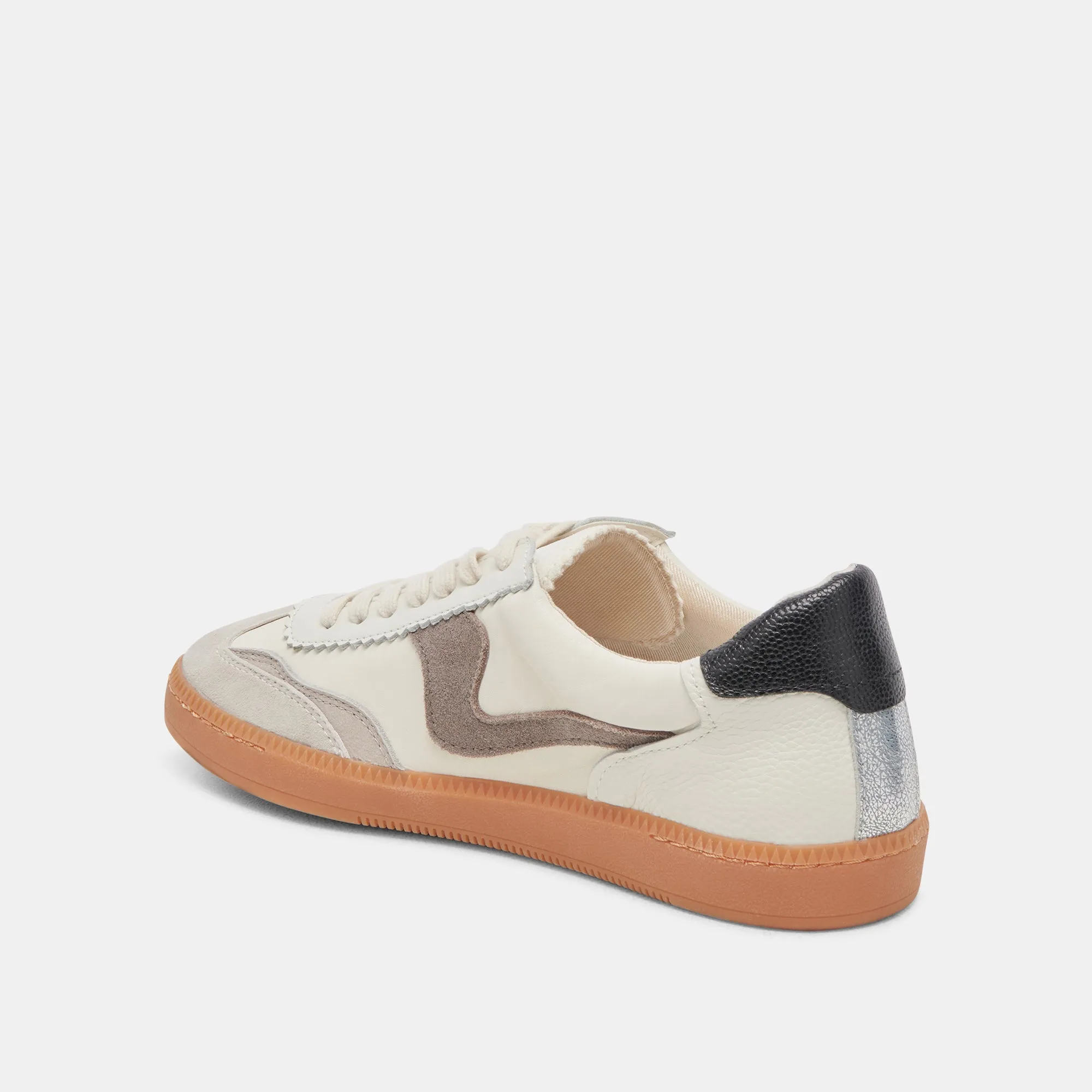 AVIS SNEAKERS LARGES BLANC GRIS CUIR