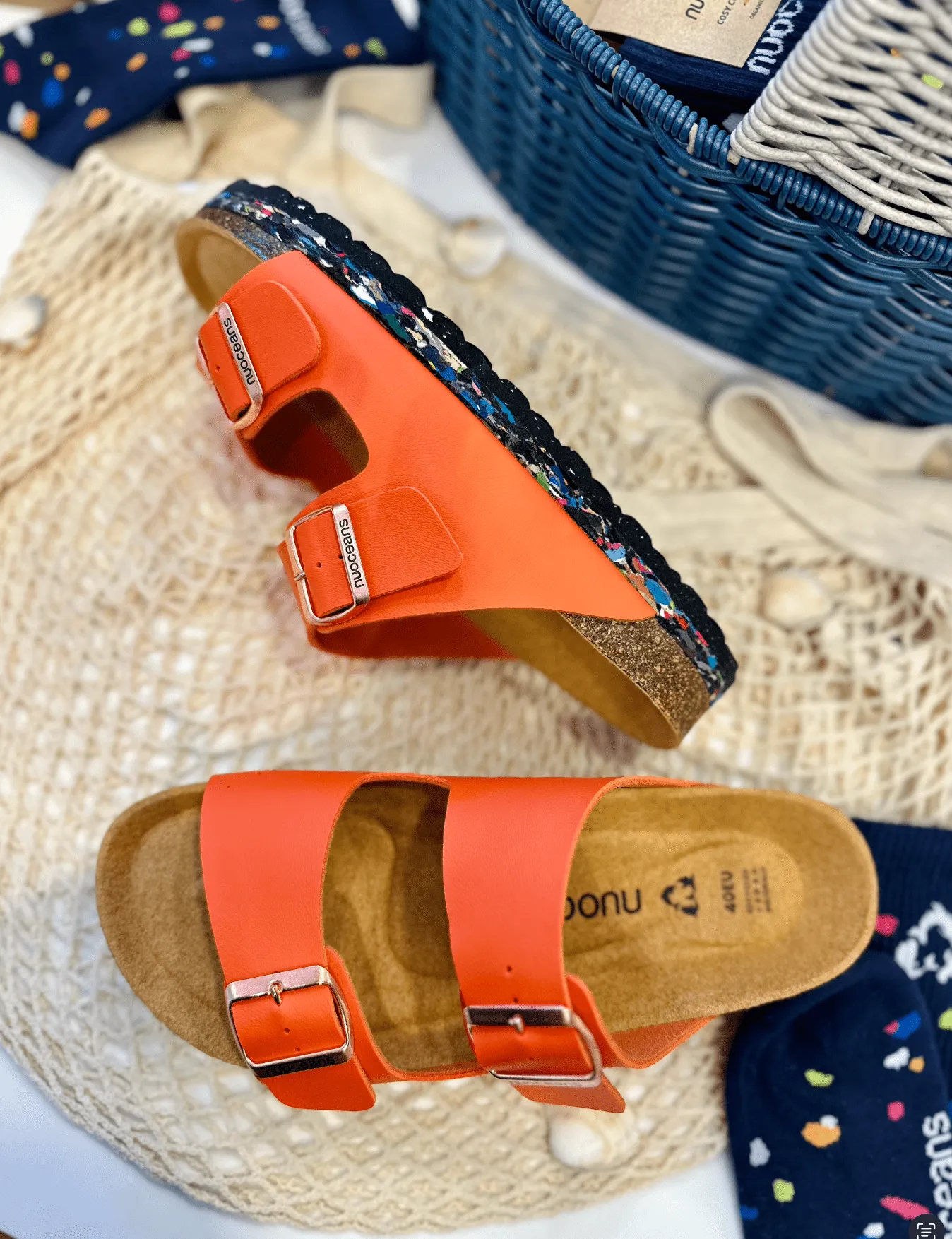 Nuo Sandales à boucle en liège et tongs recyclées | Tropic