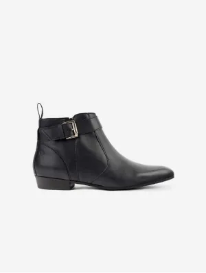Bottes à boucle en similicuir végan pour femmes Olympe | Noir