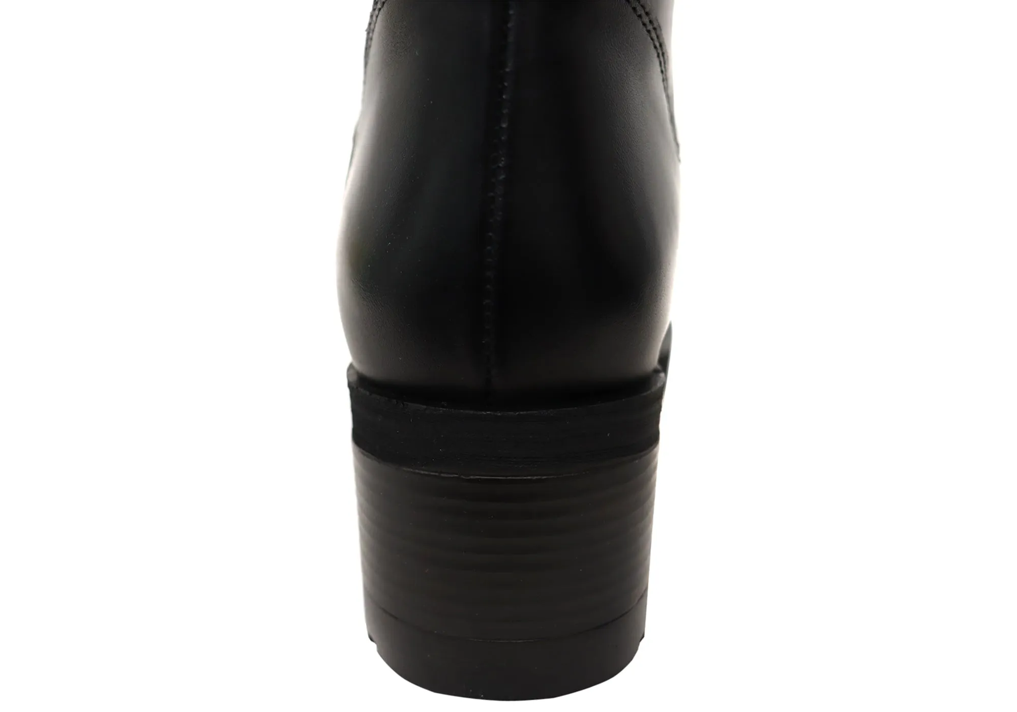 Bottes mi-mollet en cuir confortables pour femmes Orizonte Camdera - Chaussures Orizonte