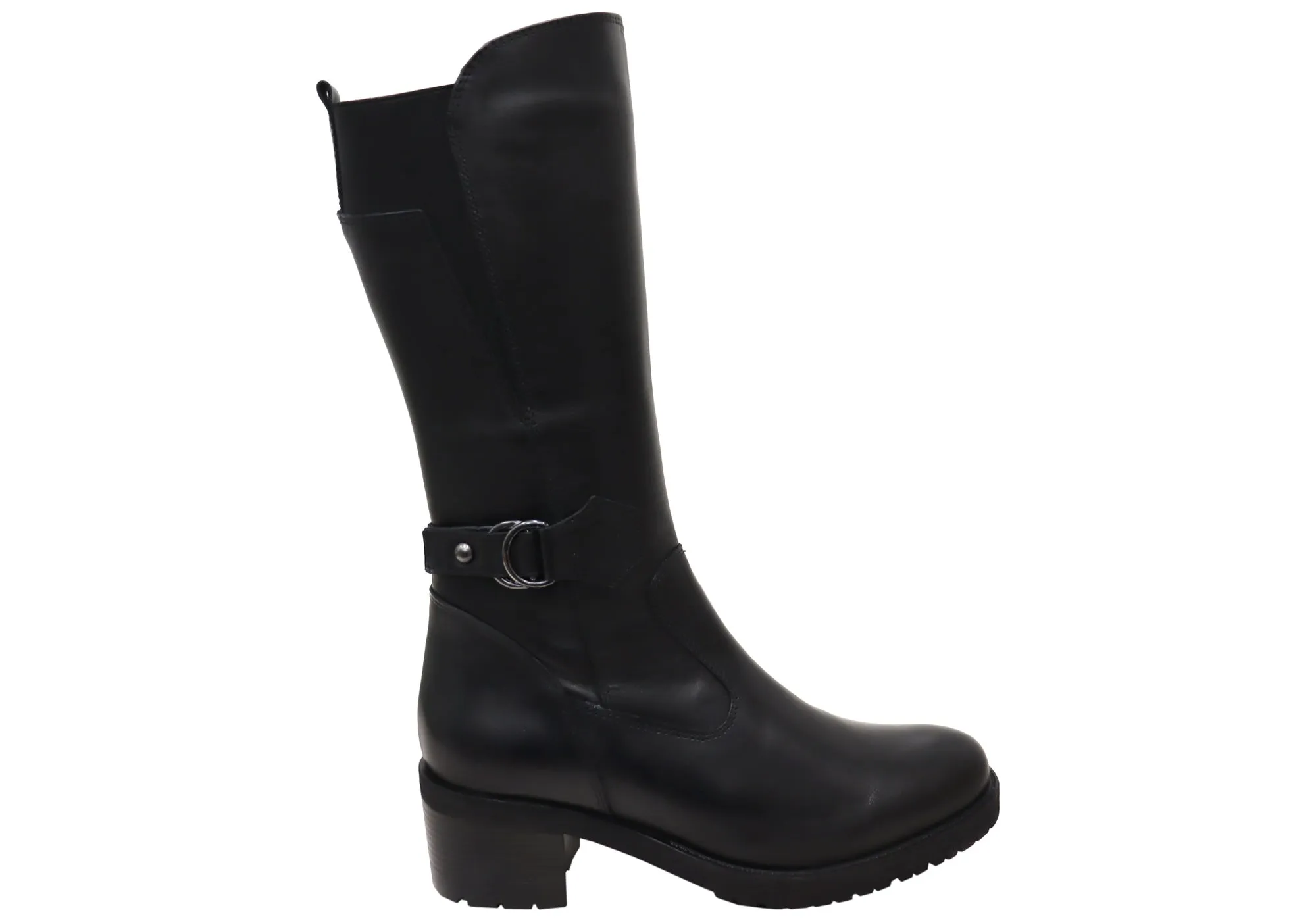 Bottes mi-mollet en cuir confortables pour femmes Orizonte Camdera - Chaussures Orizonte