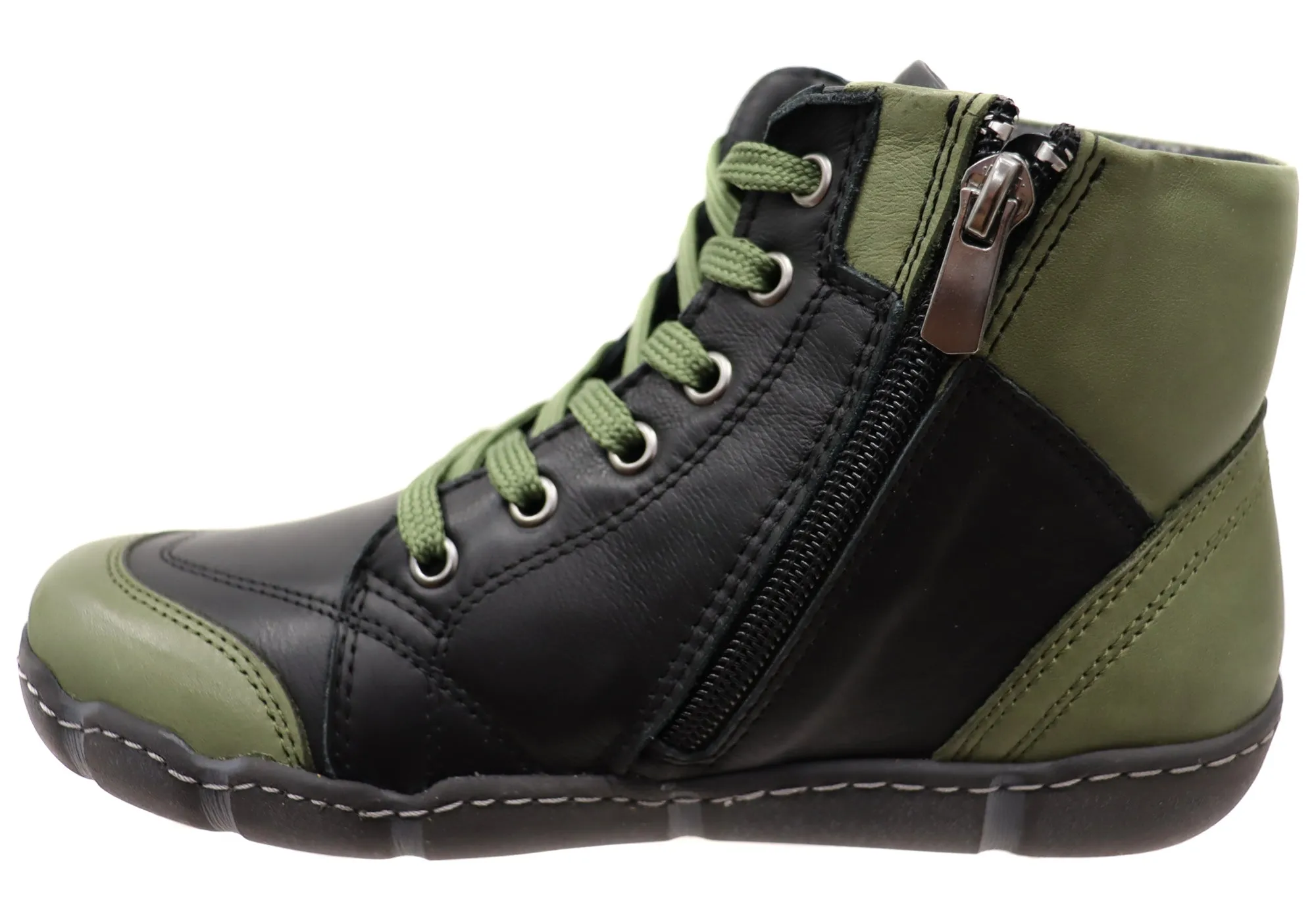 Bottes cheville en cuir confortables pour femme Orizonte Maroona - Chaussures Orizonte