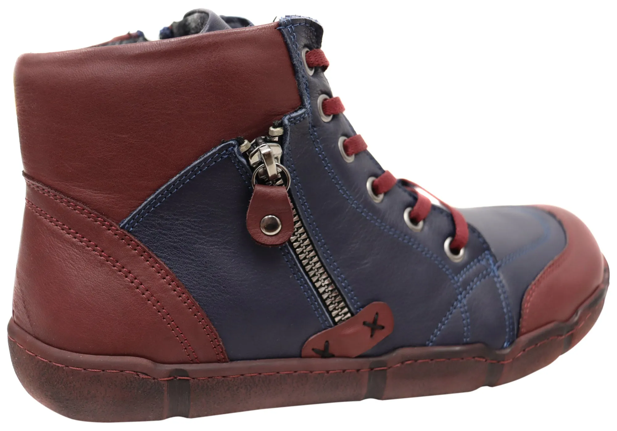 Bottes cheville en cuir confortables pour femme Orizonte Maroona - Chaussures Orizonte