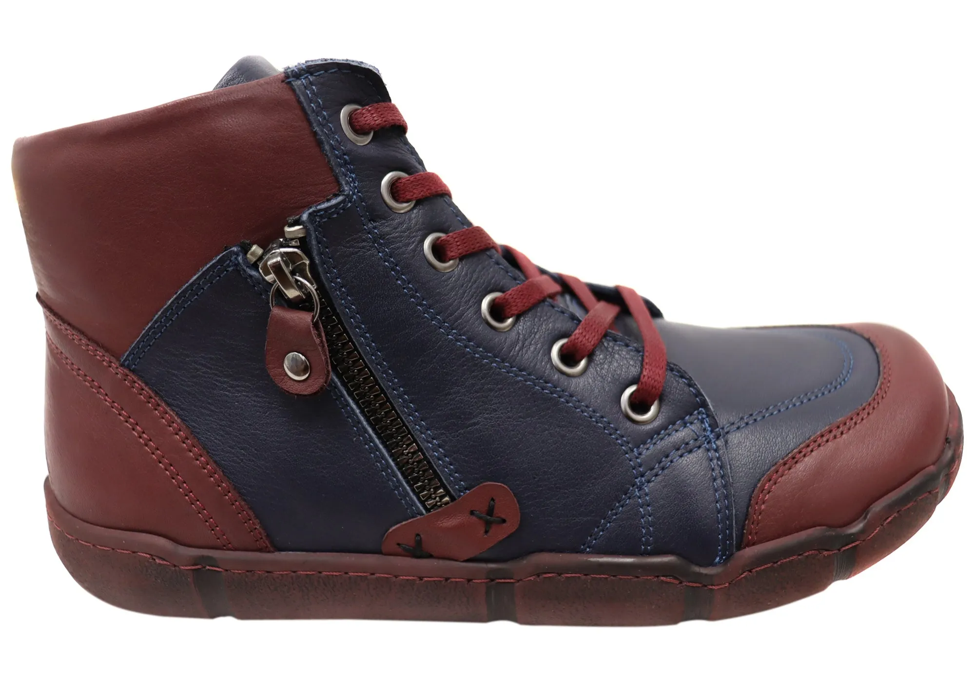 Bottes cheville en cuir confortables pour femme Orizonte Maroona - Chaussures Orizonte