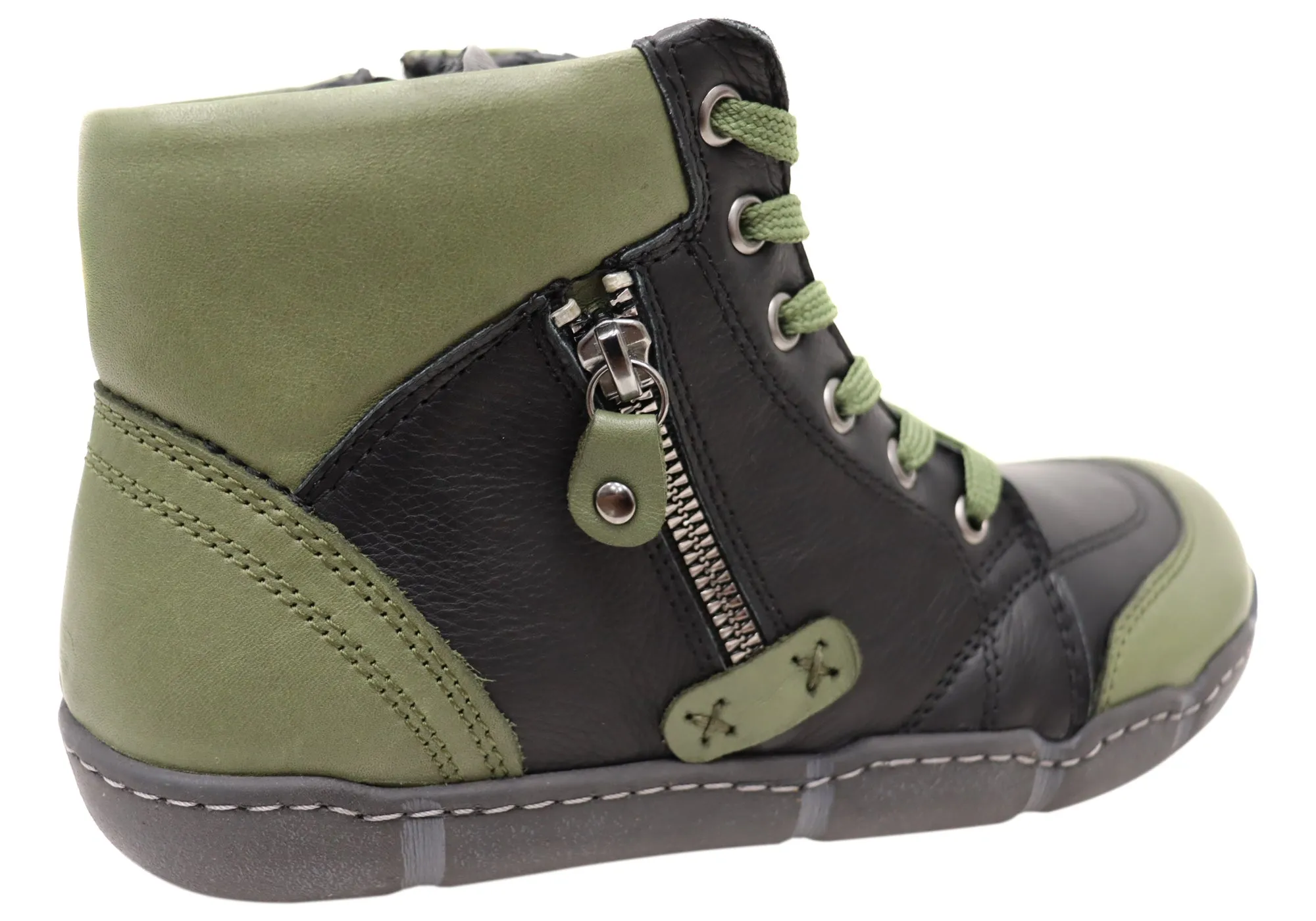 Bottes cheville en cuir confortables pour femme Orizonte Maroona - Chaussures Orizonte