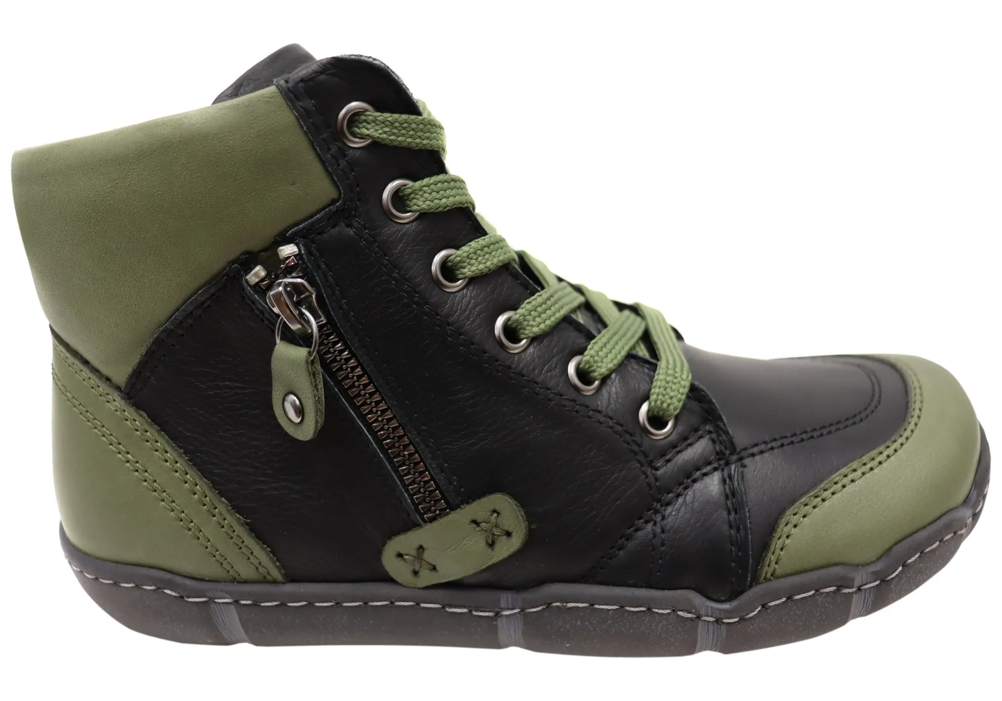 Bottes cheville en cuir confortables pour femme Orizonte Maroona - Chaussures Orizonte