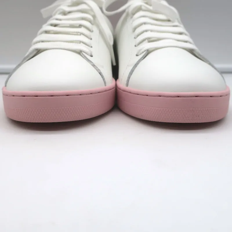 Palm Angels Palm One Sneakers Basses en Cuir Blanc et Rose Taille 39 NEUF