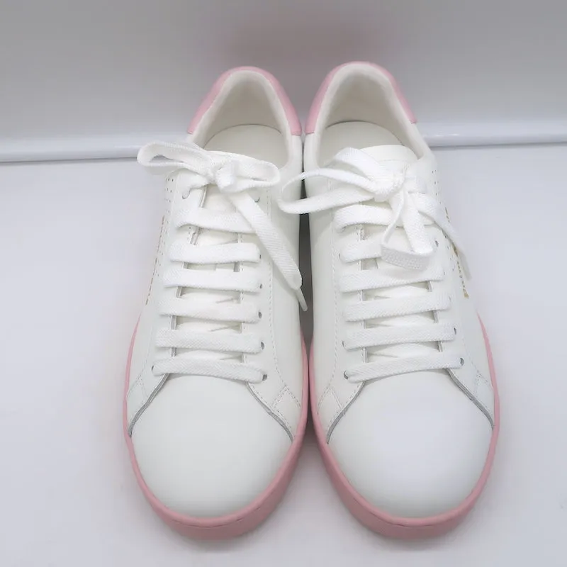 Palm Angels Palm One Sneakers Basses en Cuir Blanc et Rose Taille 39 NEUF