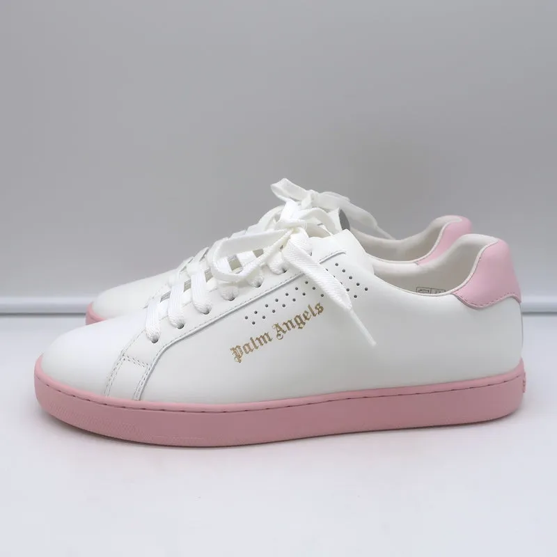 Palm Angels Palm One Sneakers Basses en Cuir Blanc et Rose Taille 39 NEUF