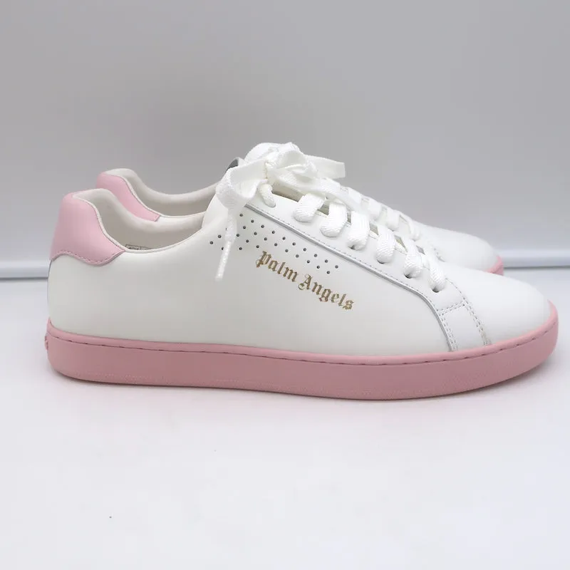 Palm Angels Palm One Sneakers Basses en Cuir Blanc et Rose Taille 39 NEUF