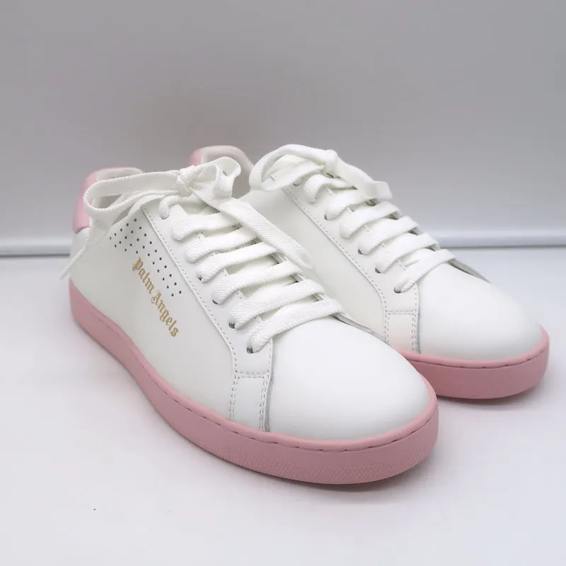 Palm Angels Palm One Sneakers Basses en Cuir Blanc et Rose Taille 39 NEUF