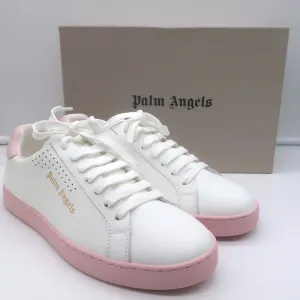Palm Angels Palm One Sneakers Basses en Cuir Blanc et Rose Taille 39 NEUF