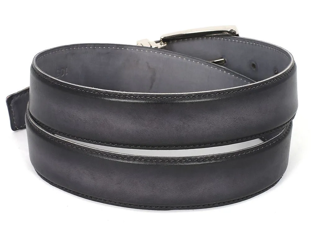 Paul Parkman Chaussures Ceinture en Cuir Peinte à la Main pour Hommes Paul Parkman en Gris et Noir Bicolore