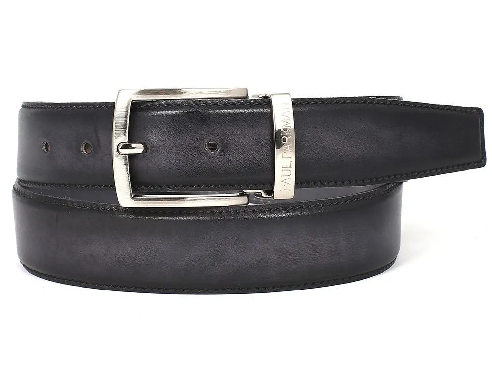 Paul Parkman Chaussures Ceinture en Cuir Peinte à la Main pour Hommes Paul Parkman en Gris et Noir Bicolore