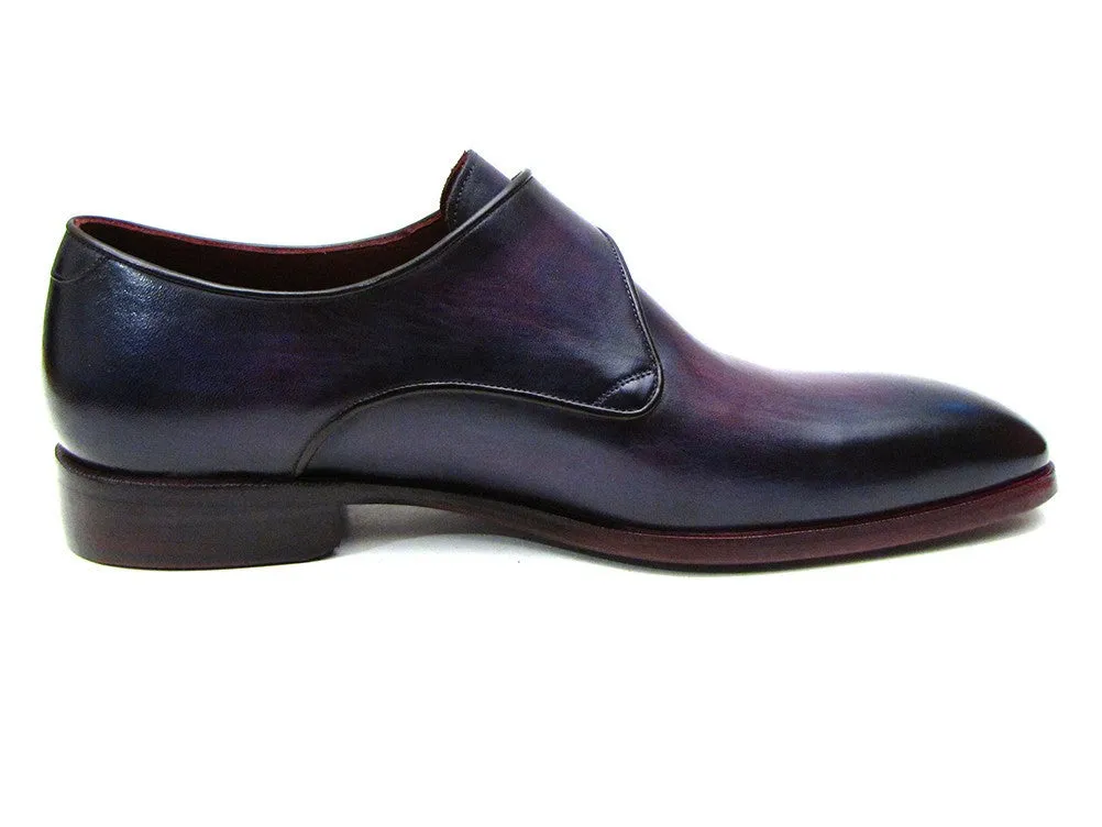 Paul Parkman Chaussures Paul Parkman Bottines à boucle unique en cuir pour homme en violet