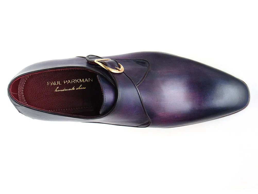 Paul Parkman Chaussures Paul Parkman Bottines à boucle unique en cuir pour homme en violet