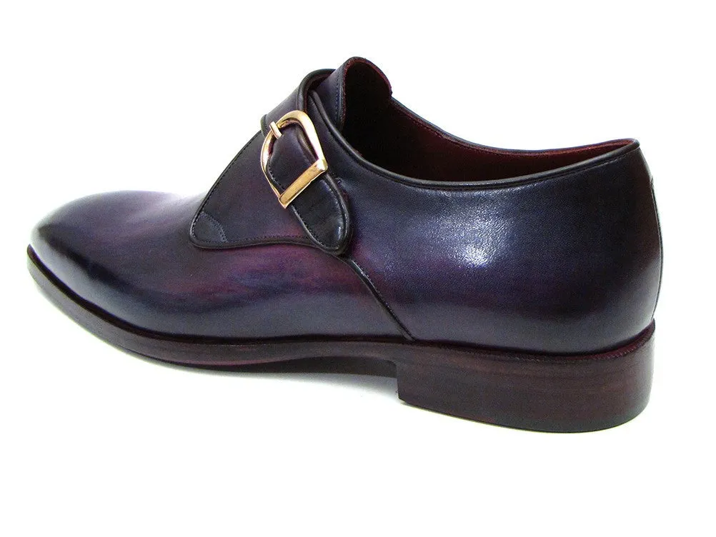 Paul Parkman Chaussures Paul Parkman Bottines à boucle unique en cuir pour homme en violet