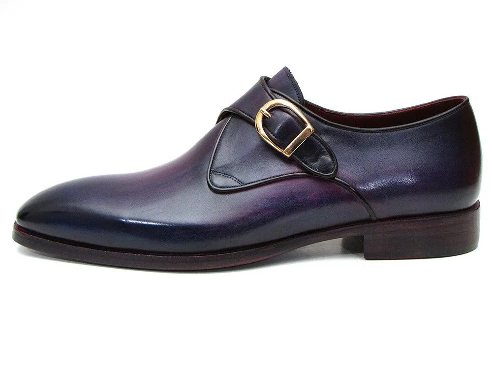 Paul Parkman Chaussures Paul Parkman Bottines à boucle unique en cuir pour homme en violet