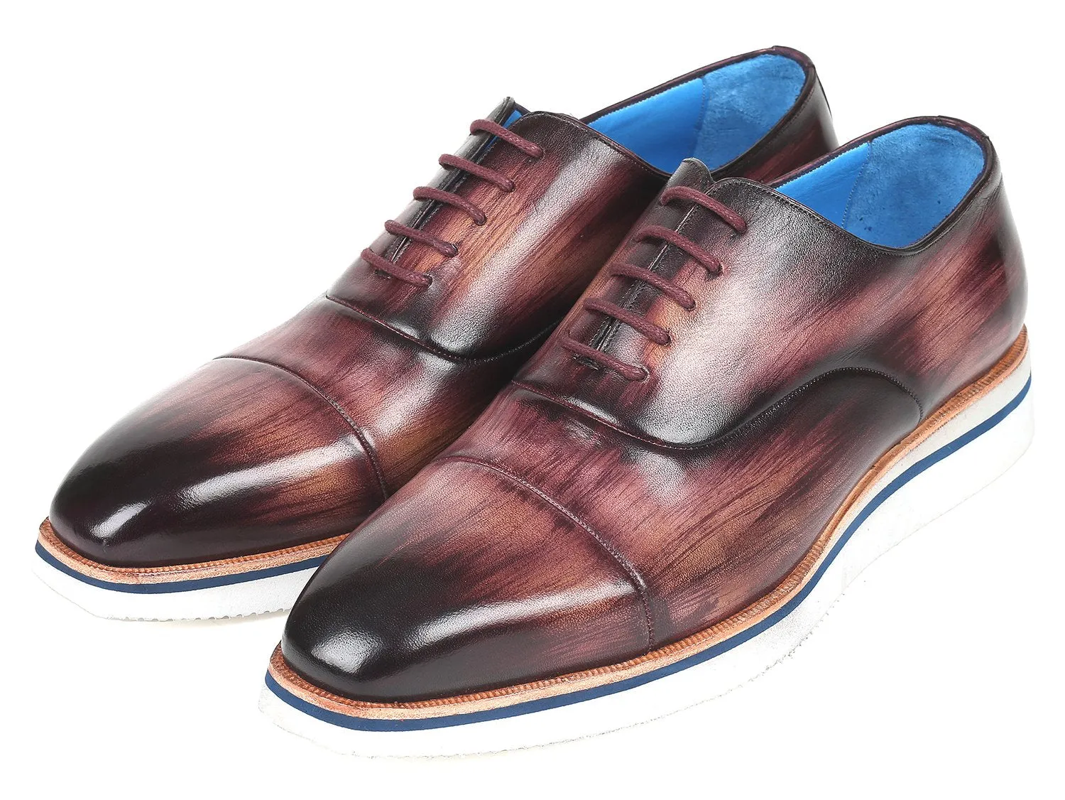 Paul Parkman Chaussures Paul Parkman Oxfords en cuir décontracté élégant pour hommes en violet