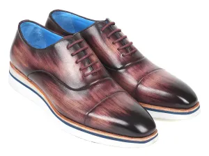 Paul Parkman Chaussures Paul Parkman Oxfords en cuir décontracté élégant pour hommes en violet