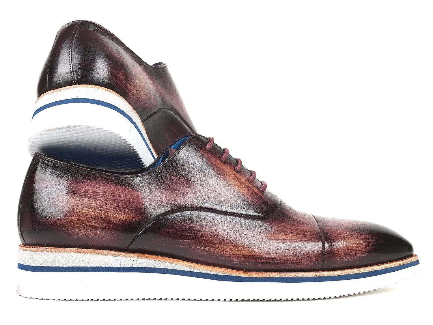 Paul Parkman Chaussures Paul Parkman Oxfords en cuir décontracté élégant pour hommes en violet
