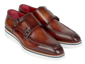 Paul Parkman Chaussures Paul Parkman Chaussures habillées décontractées à bride pour homme en cuir marron