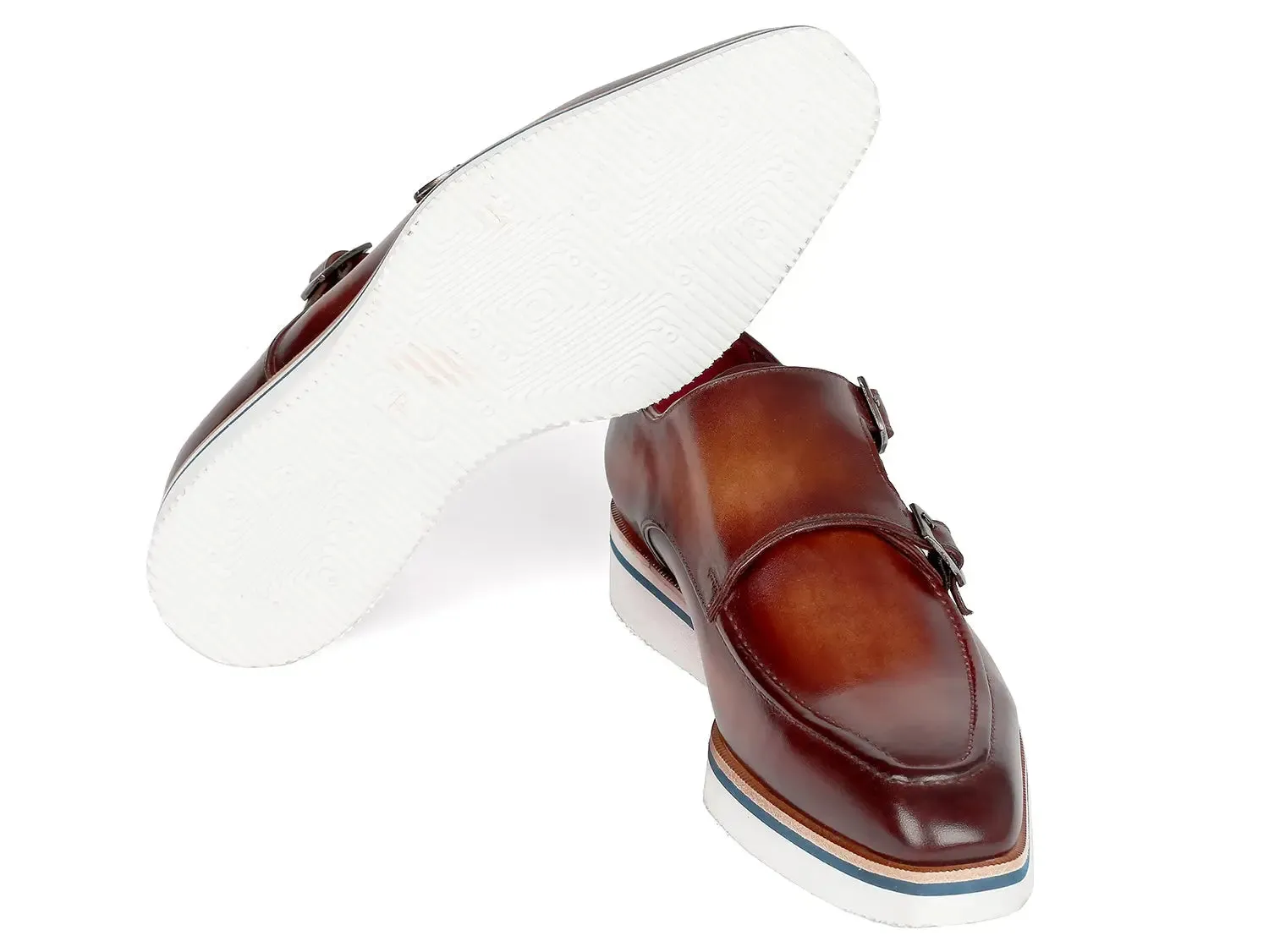 Paul Parkman Chaussures Paul Parkman Chaussures habillées décontractées à bride pour homme en cuir marron