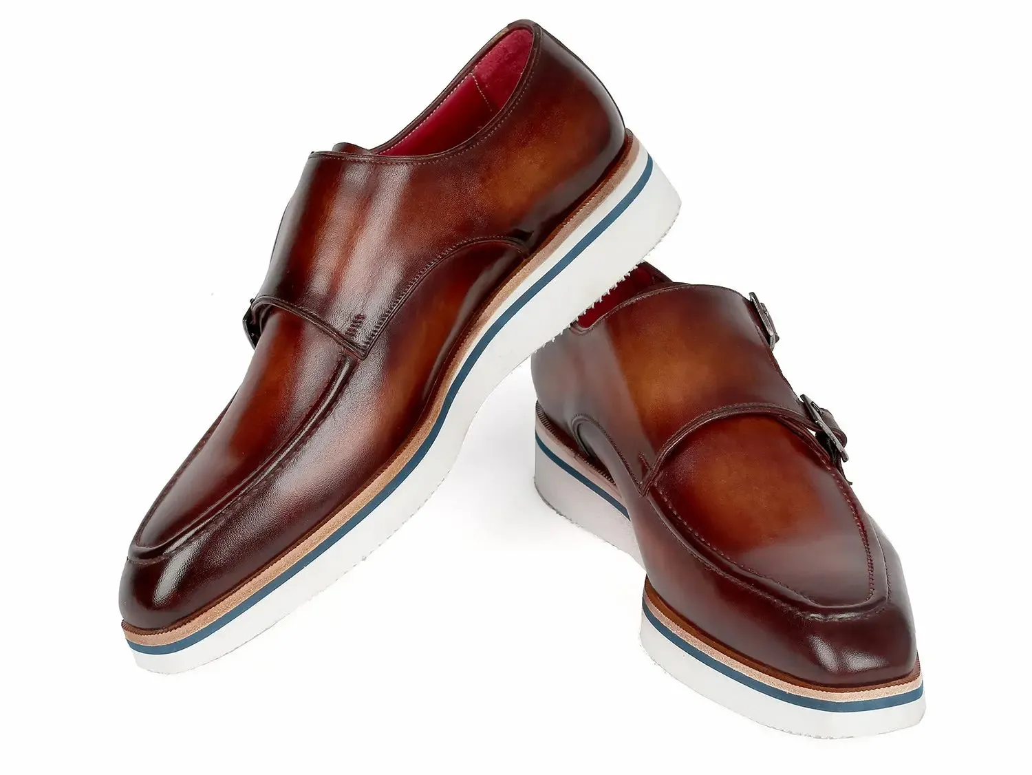 Paul Parkman Chaussures Paul Parkman Chaussures habillées décontractées à bride pour homme en cuir marron