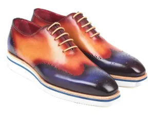 Paul Parkman Chaussures Paul Parkman Richelieu élégant décontracté pour homme en bleu et camel