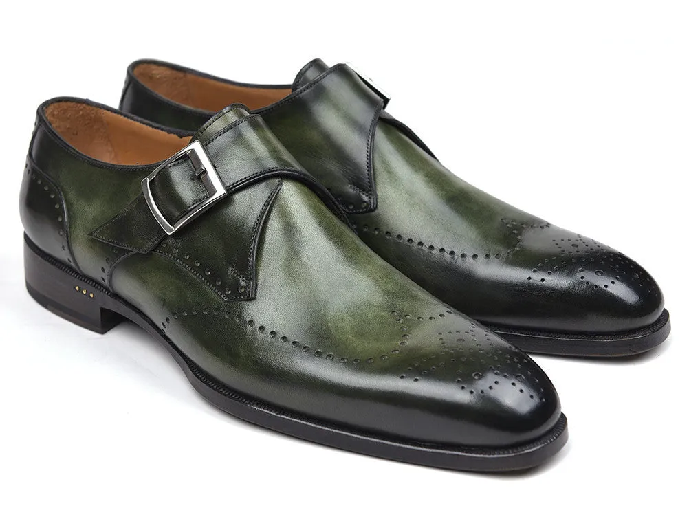 Paul Parkman Chaussures Paul Parkman Bottines à boucle unique pour hommes en vert