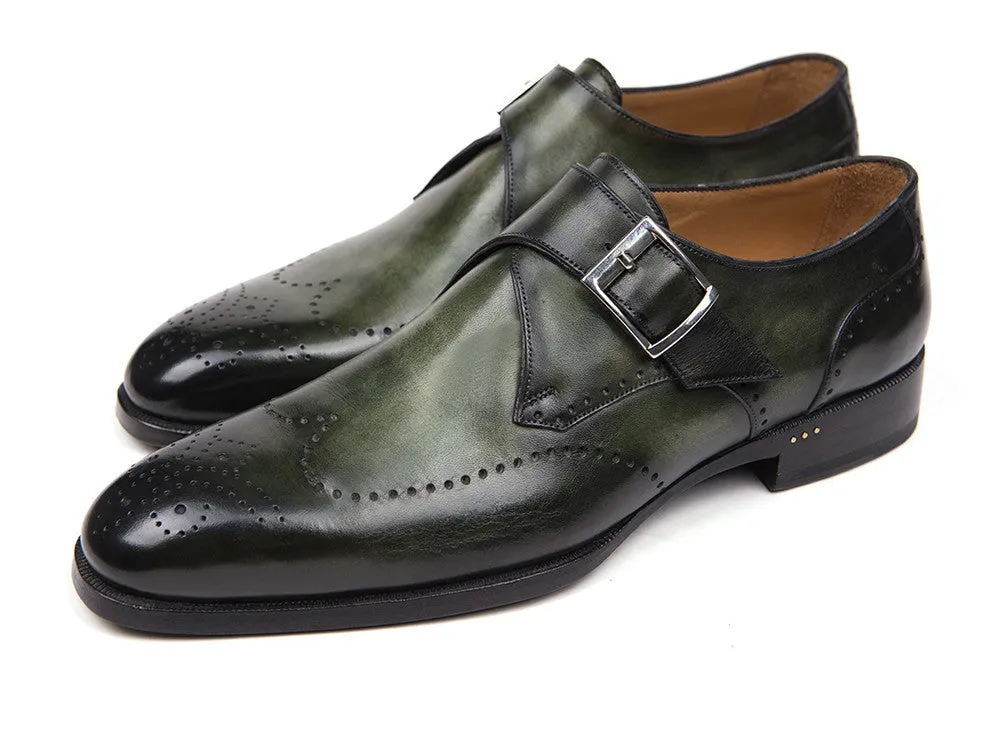 Paul Parkman Chaussures Paul Parkman Bottines à boucle unique pour hommes en vert