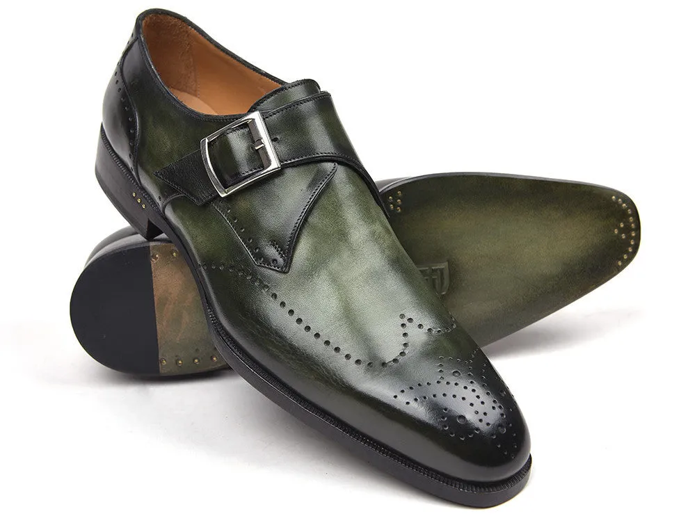 Paul Parkman Chaussures Paul Parkman Bottines à boucle unique pour hommes en vert