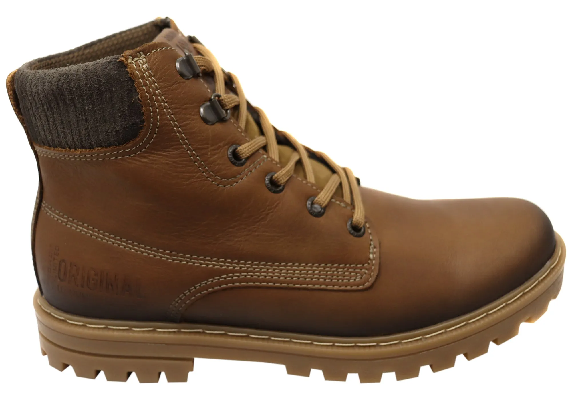 Pegada Hummer Bottines Homme Confortables en Cuir à Lacets Fabriquées au Brésil Chaussures Pegada