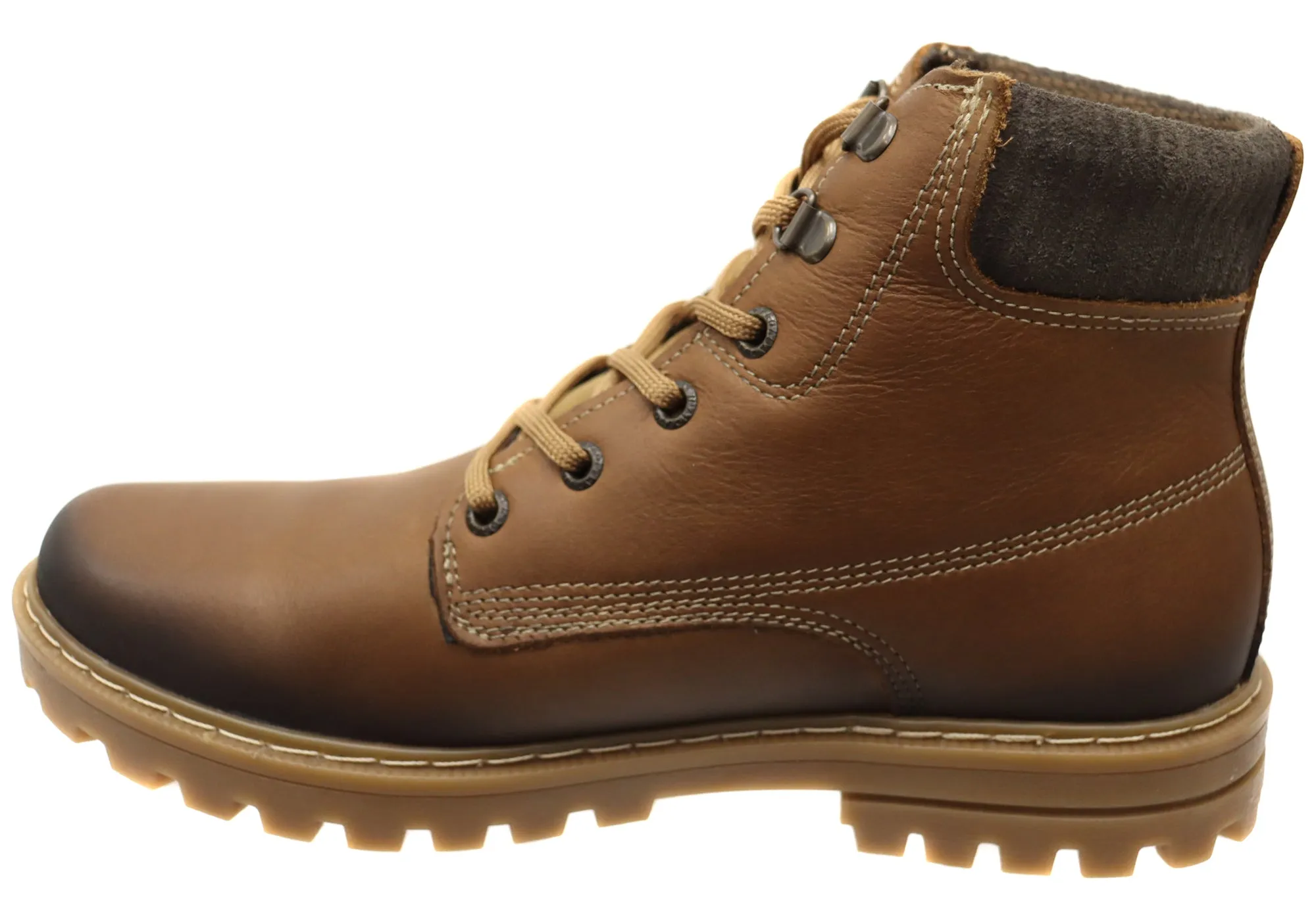 Pegada Hummer Bottines Homme Confortables en Cuir à Lacets Fabriquées au Brésil Chaussures Pegada