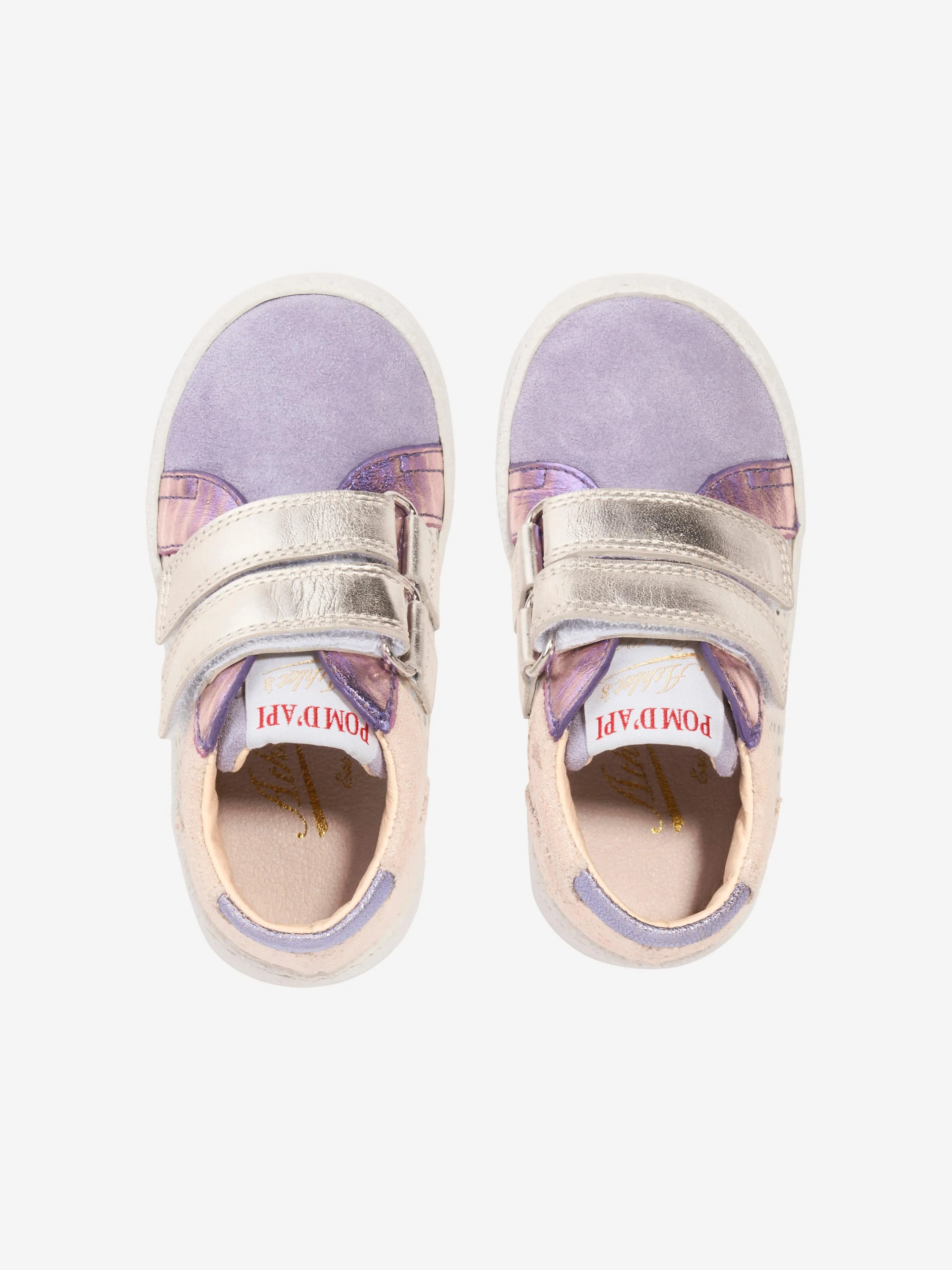 Pom D'Api Chaussures en Cuir Souple pour Filles en Multicolore