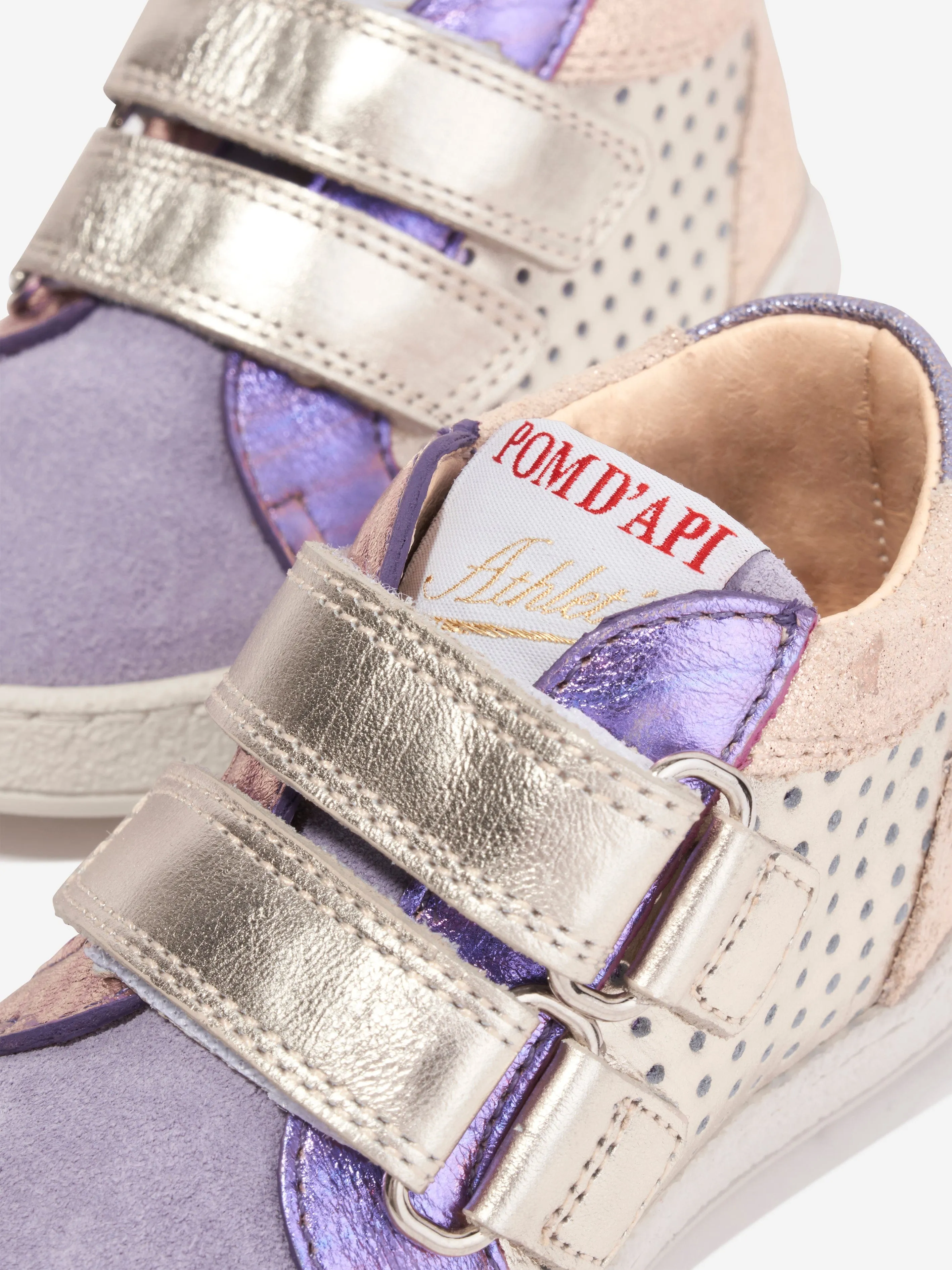 Pom D'Api Chaussures en Cuir Souple pour Filles en Multicolore