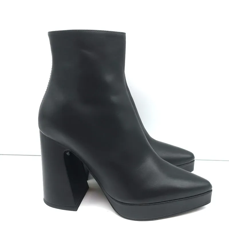 Bottes à cheville à bout pointu avec plateforme Proenza Schouler Ave en cuir noir taille 36.5
