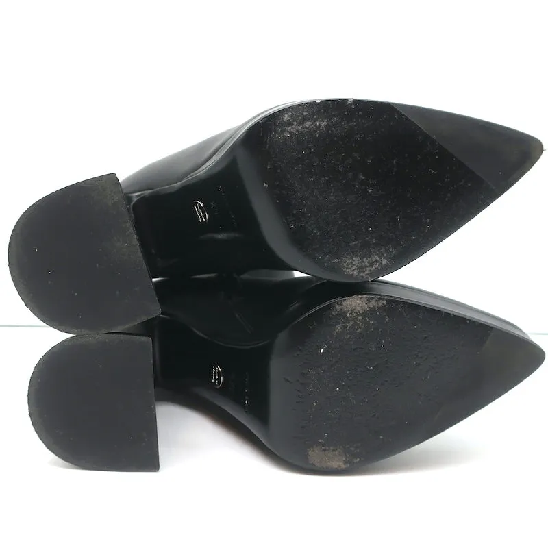 Bottes à cheville à bout pointu avec plateforme Proenza Schouler Ave en cuir noir taille 36.5