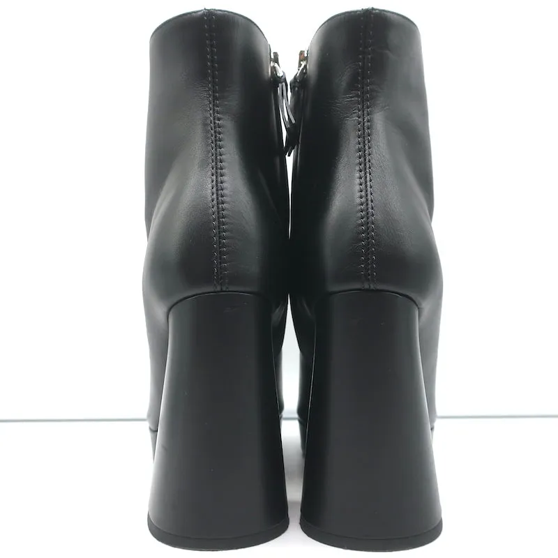 Bottes à cheville à bout pointu avec plateforme Proenza Schouler Ave en cuir noir taille 36.5