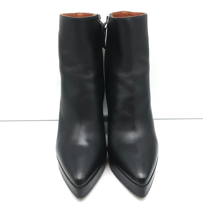 Bottes à cheville à bout pointu avec plateforme Proenza Schouler Ave en cuir noir taille 36.5