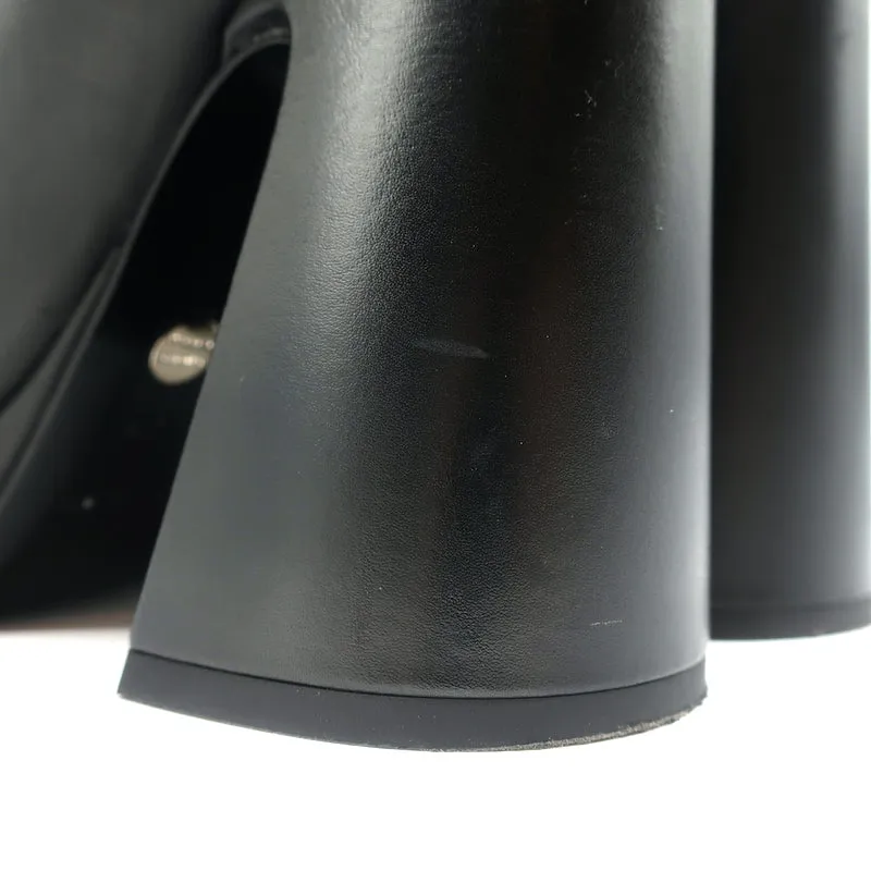 Bottes à cheville à bout pointu avec plateforme Proenza Schouler Ave en cuir noir taille 36.5