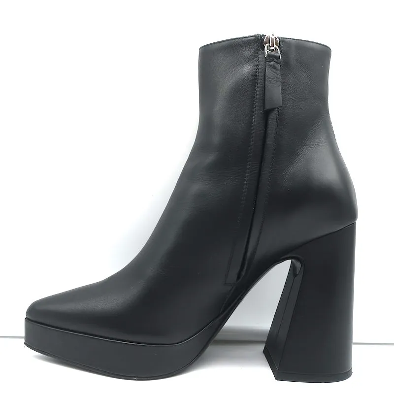 Bottes à cheville à bout pointu avec plateforme Proenza Schouler Ave en cuir noir taille 36.5