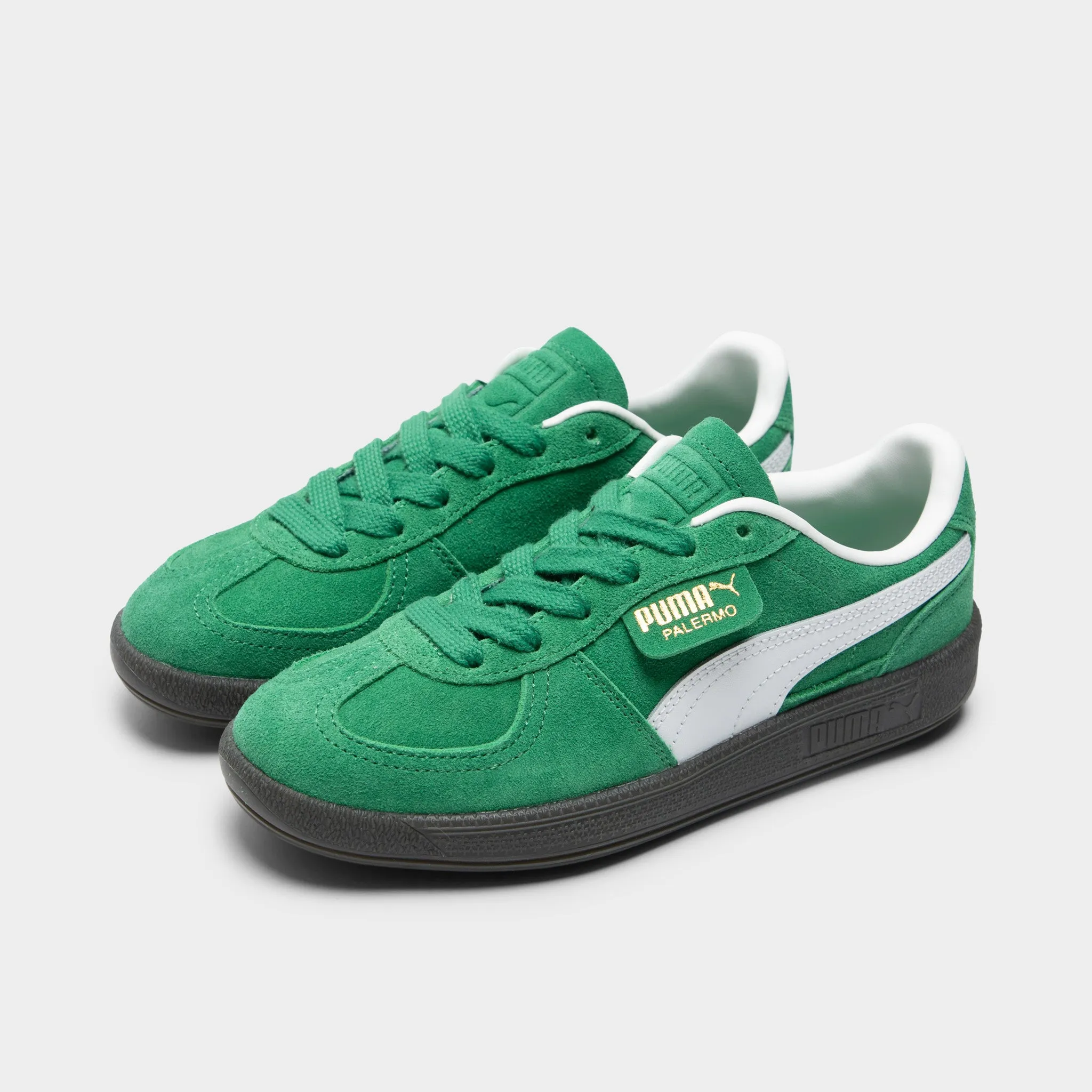 Chaussures Puma Juniors Palermo Archive Vert / Blanc