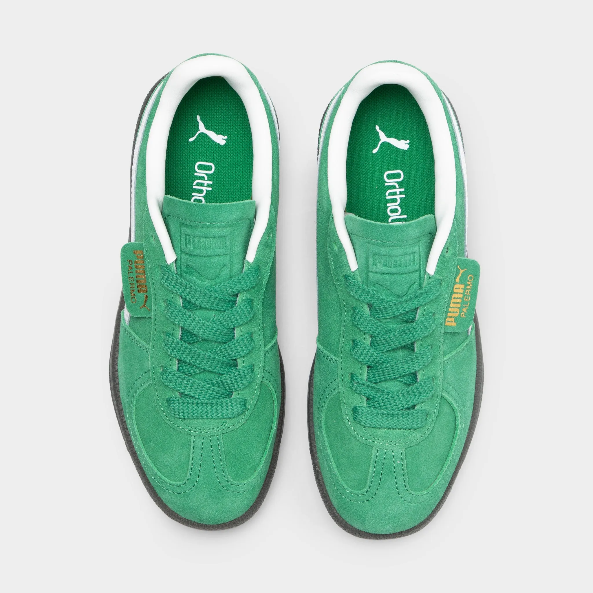 Chaussures Puma Juniors Palermo Archive Vert / Blanc