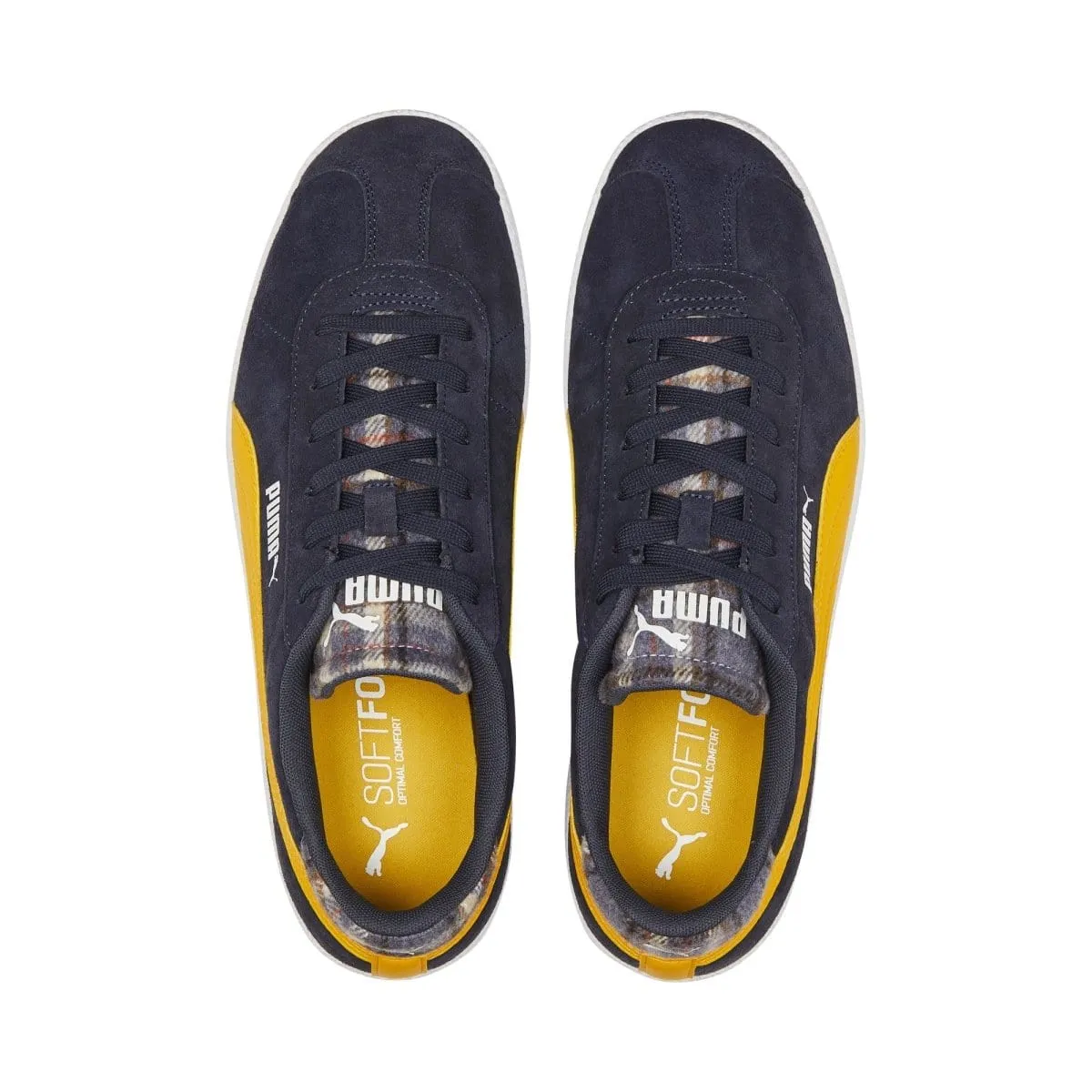 PUMA CHAUSSURE HOMME À CARREAUX BLEU MARINE/JAUNE